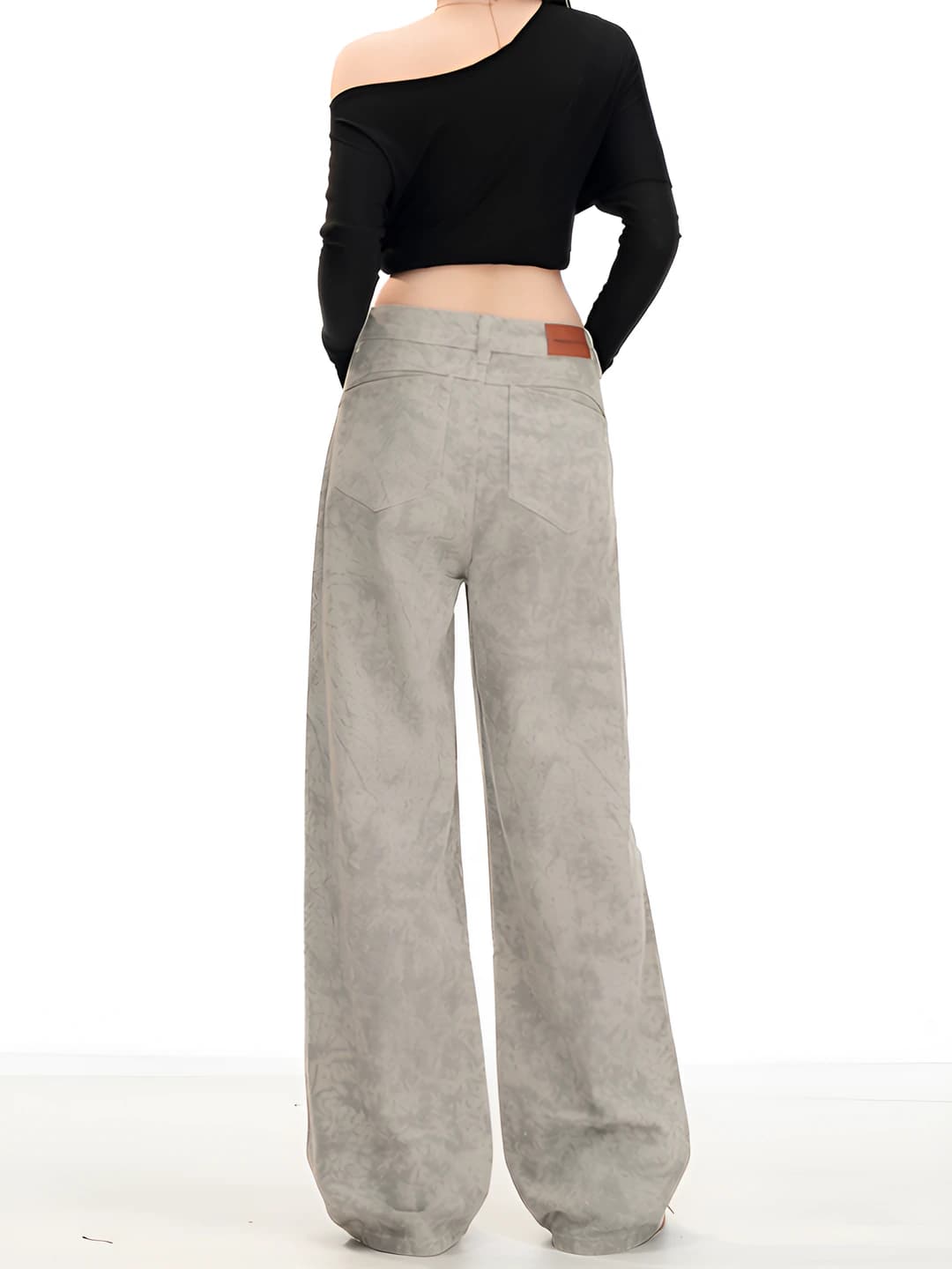 Women's wide and flared jeans: retro embroidered, high waist, loose fit slimming, straight cut, autumn-winter 2026