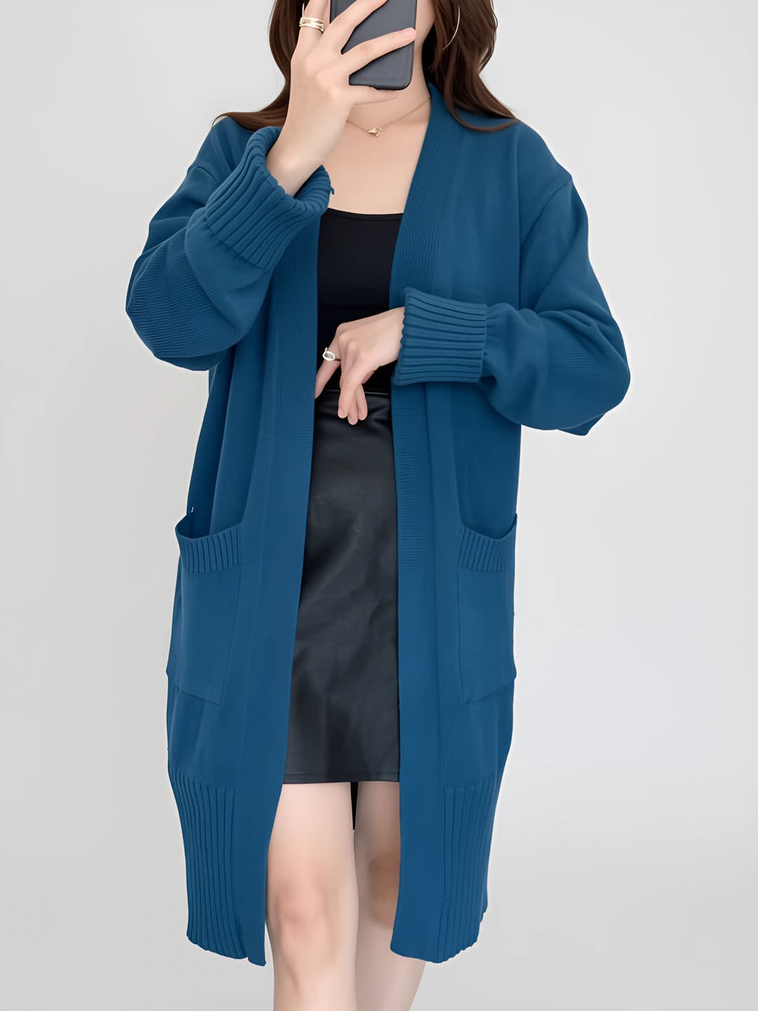 Denim cotton hoodie, padded