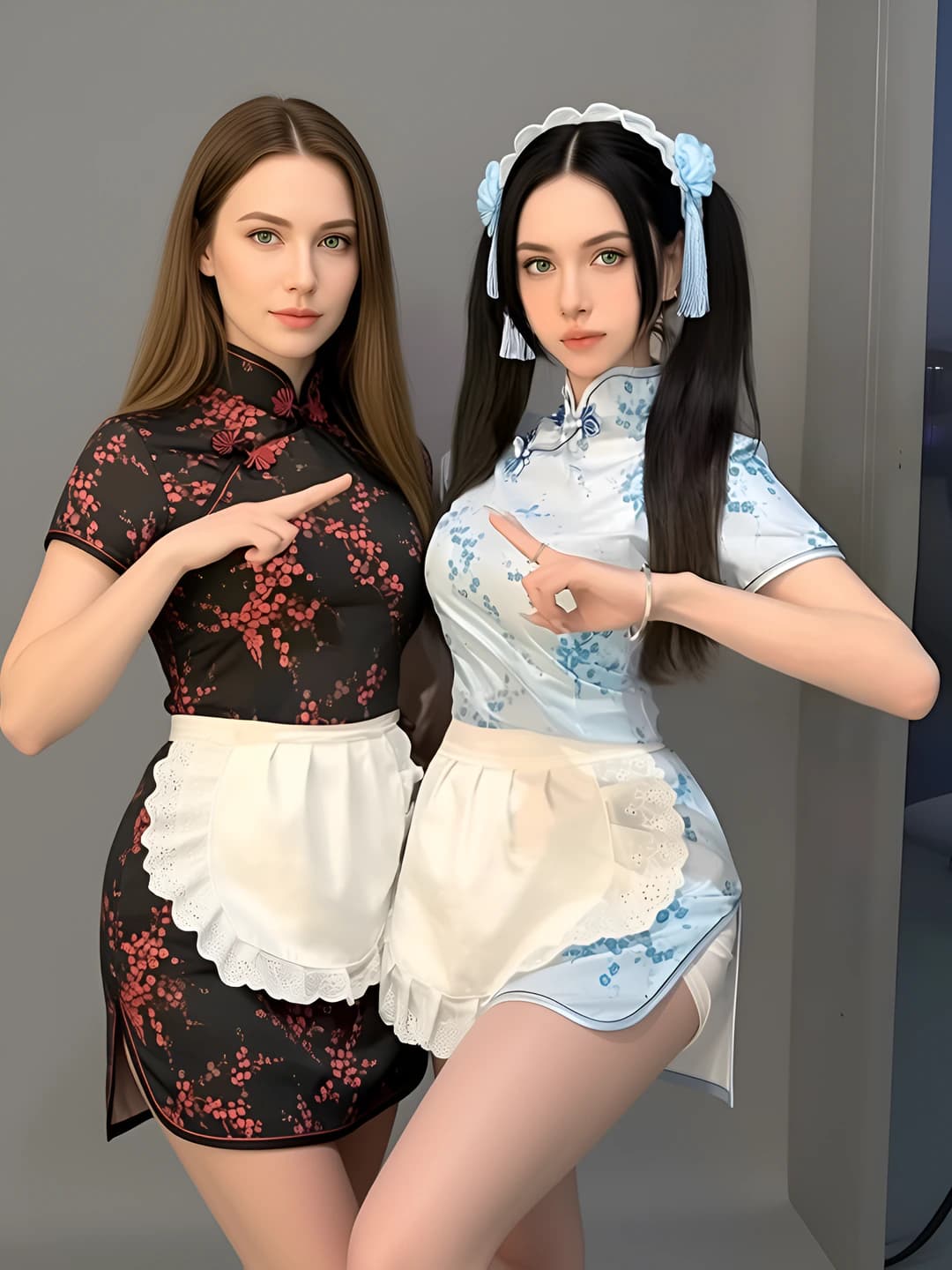 Чжухэнян синий + белый фартук + T-шорты
