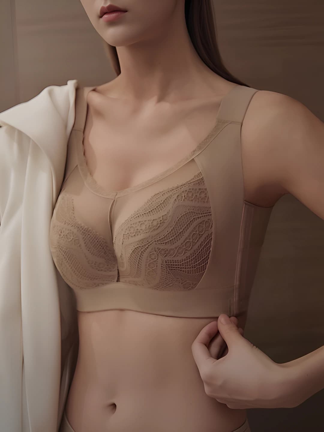 Women's adjustment-type soft underwire bra: gathering, side control, lift, anti-sag, smaller look for large bust, thin
