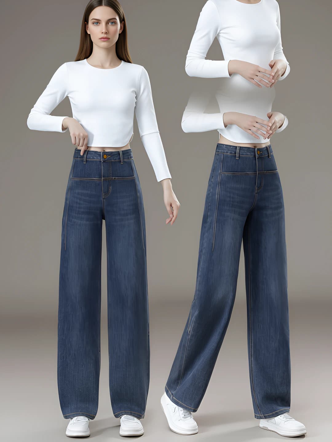 Retro blue long 5069