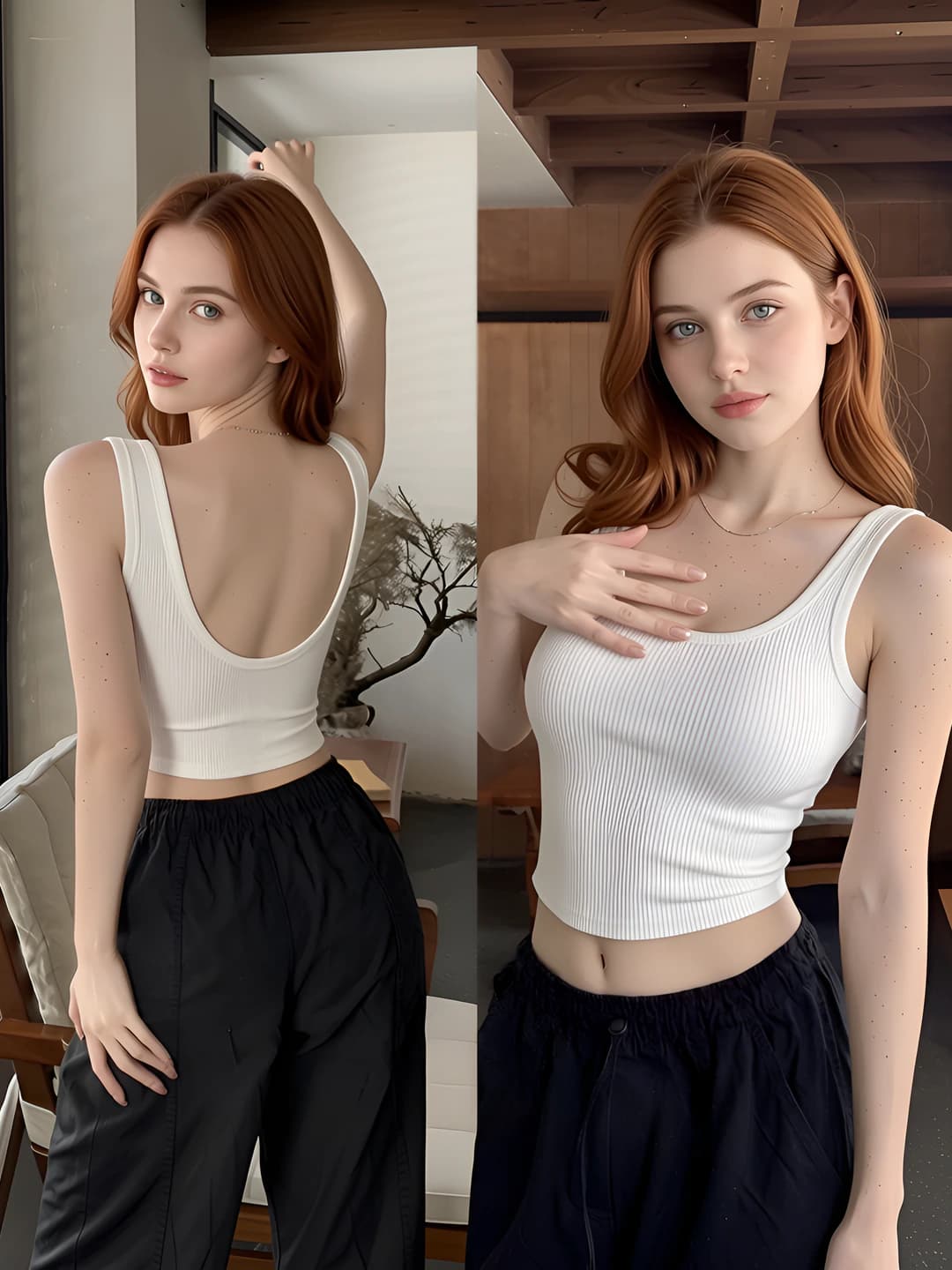 Women's summer solid colour cropped slim fit tank top