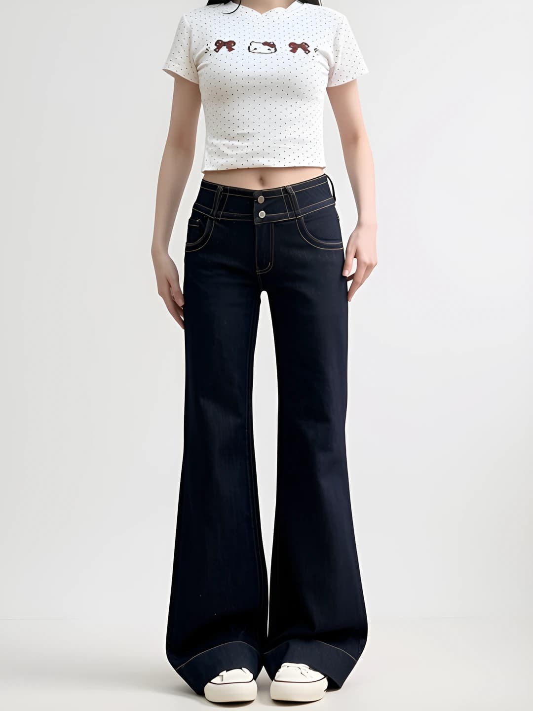 Women's summer low waist slimming jeans, plus size and for petite