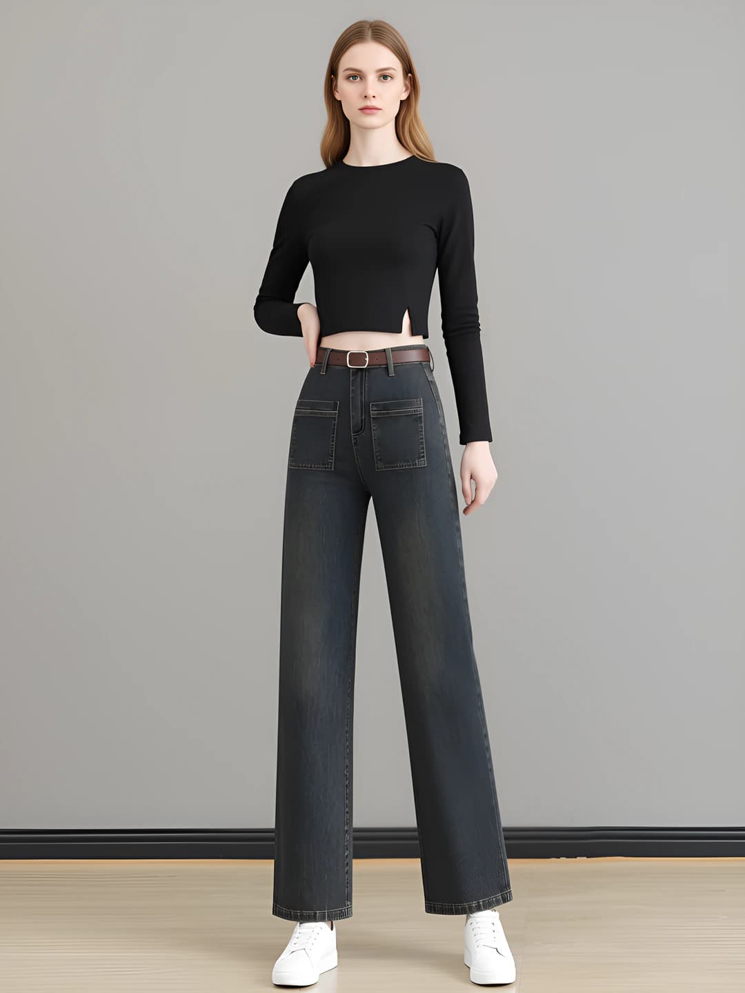 Cement grey 607 9/10 [With belt]