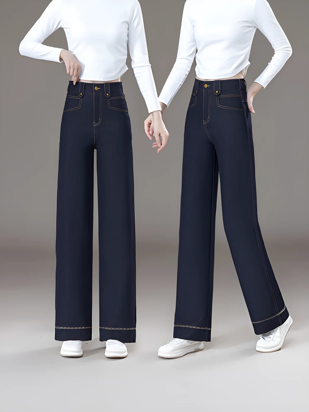Denim Long Pants 55077