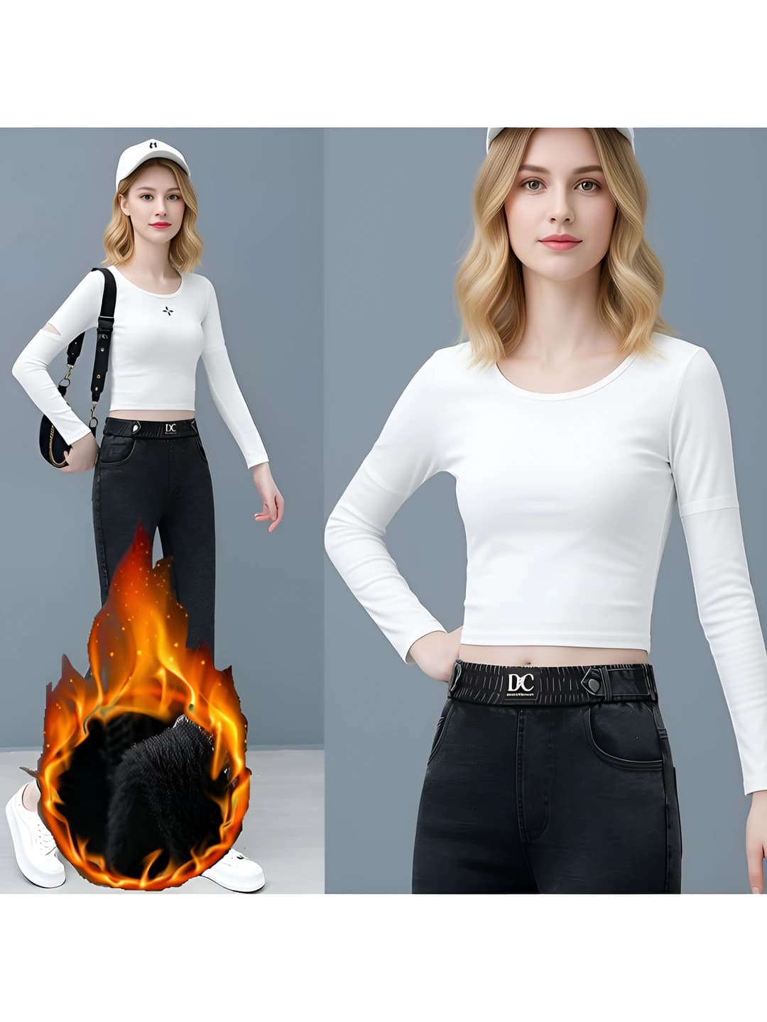 Black Grey Fleece 904