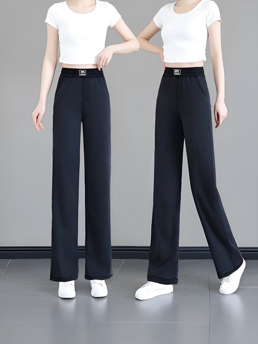 Black and grey long pants 022