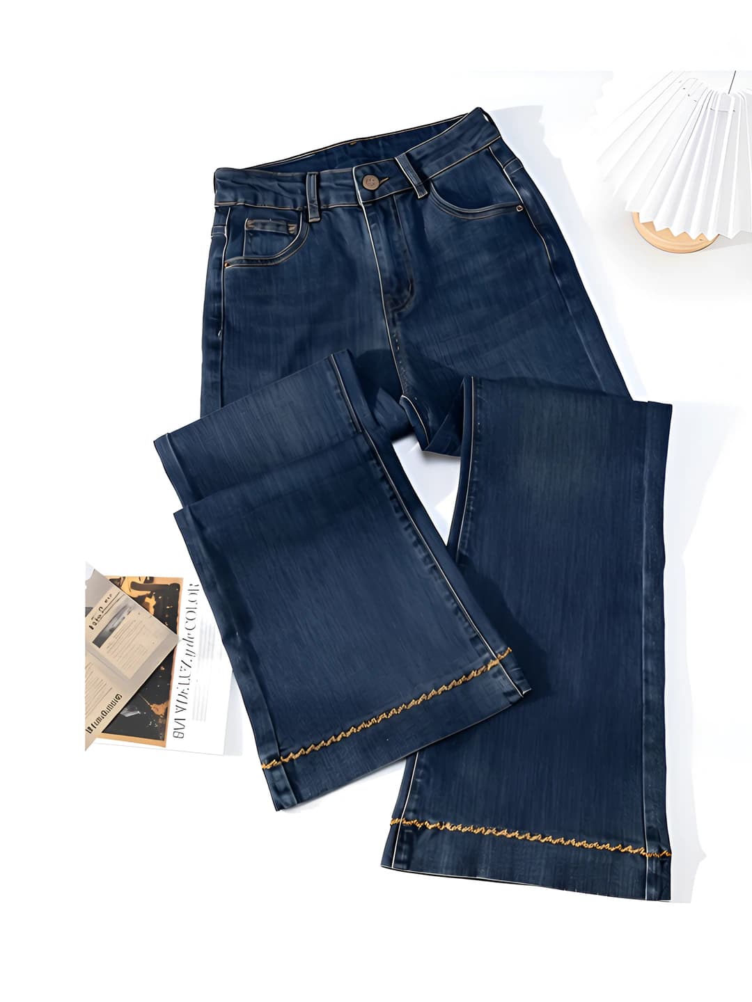 Women's 2026 fleece-lined, thickened, high waist, slimming, winter jeans