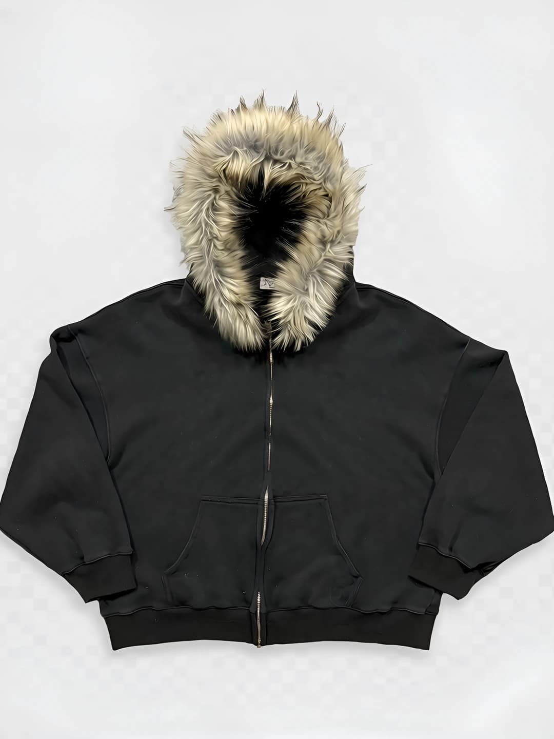 Solid black hoodie