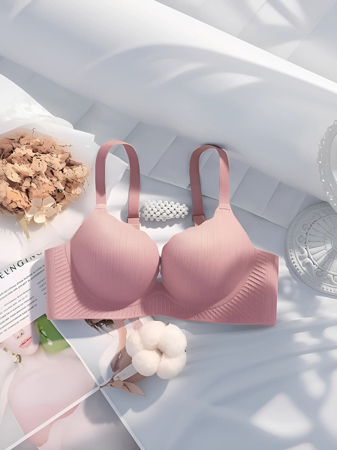 0.5" thin strap, pink, 1 pc