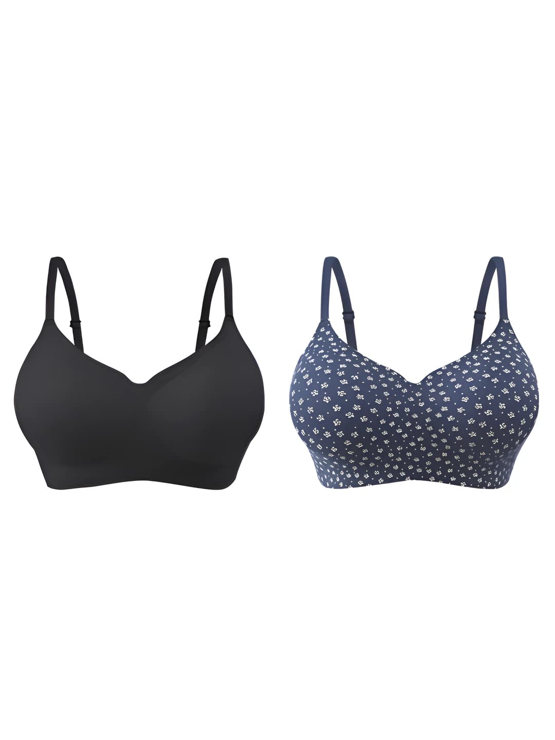 Classic black + Navy floral