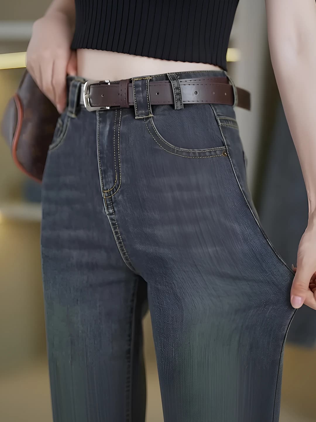 Cement grey 9/10 pants 606 [No belt]