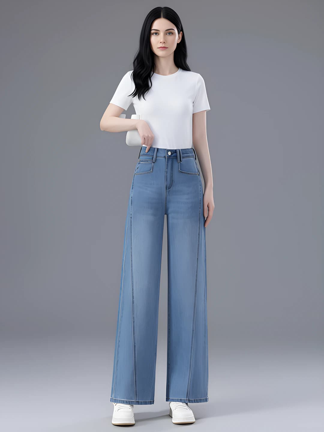 Light blue long pants 0603