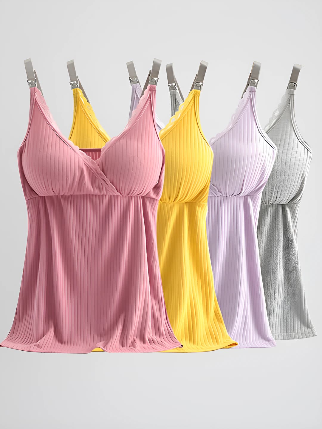 Women's camisole: sleeveless, V-neck, thin, solid colour, pure cotton, casual, summer, for nursing
