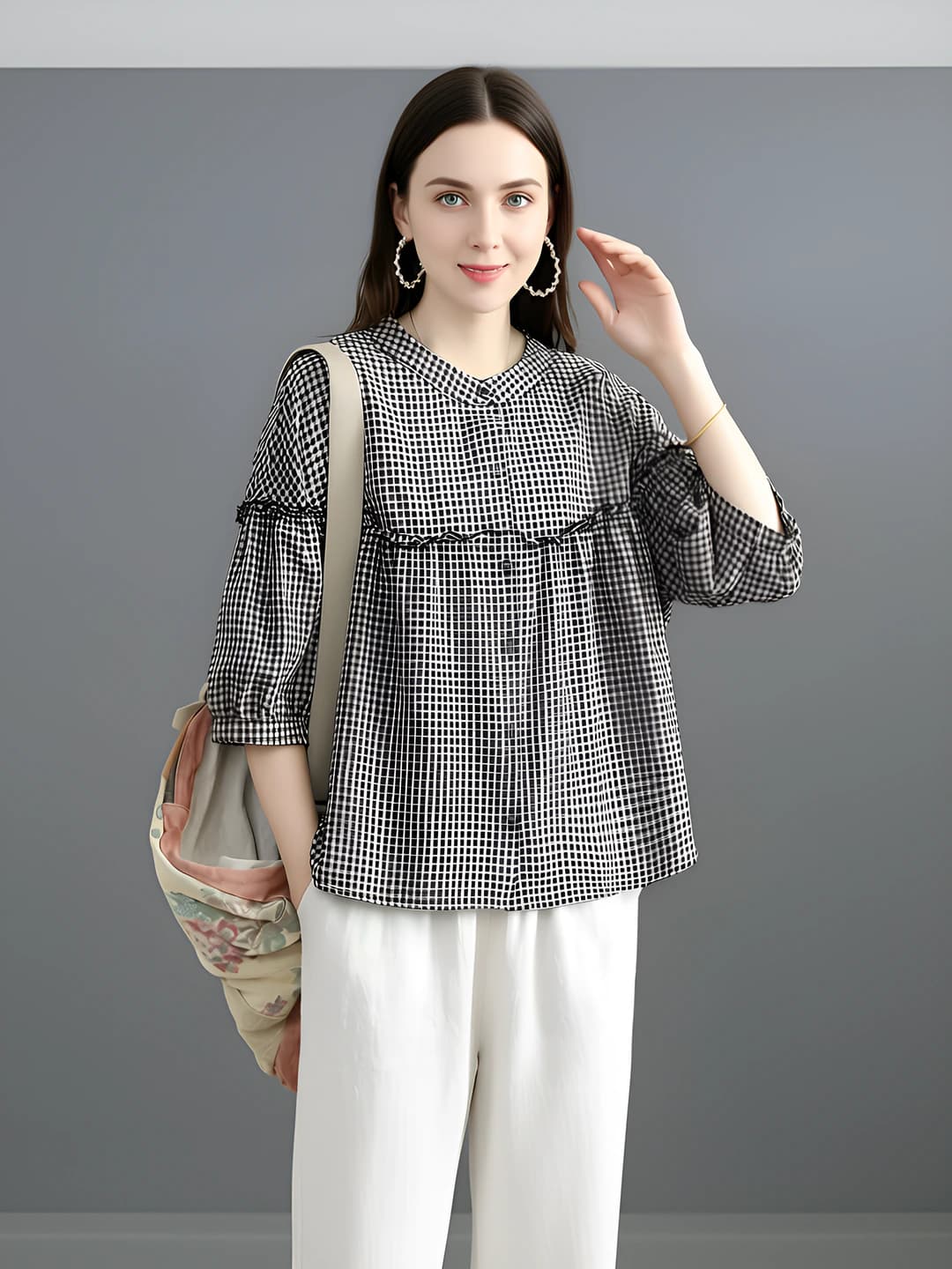Black and white plaid
