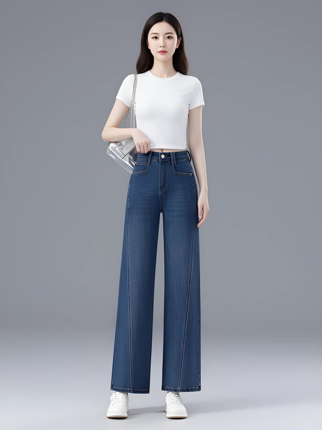 Vintage blue long pants 0603