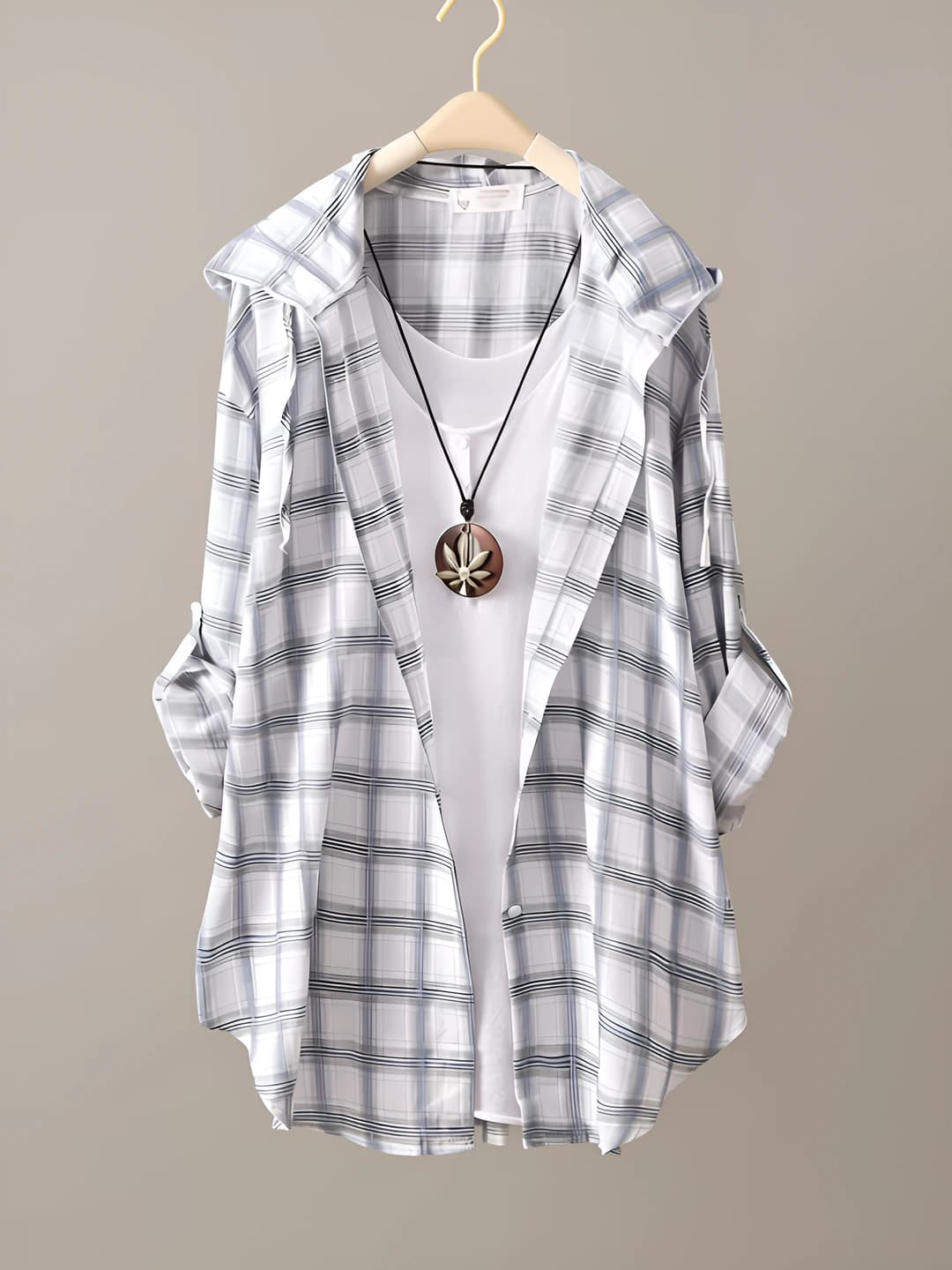White plaid