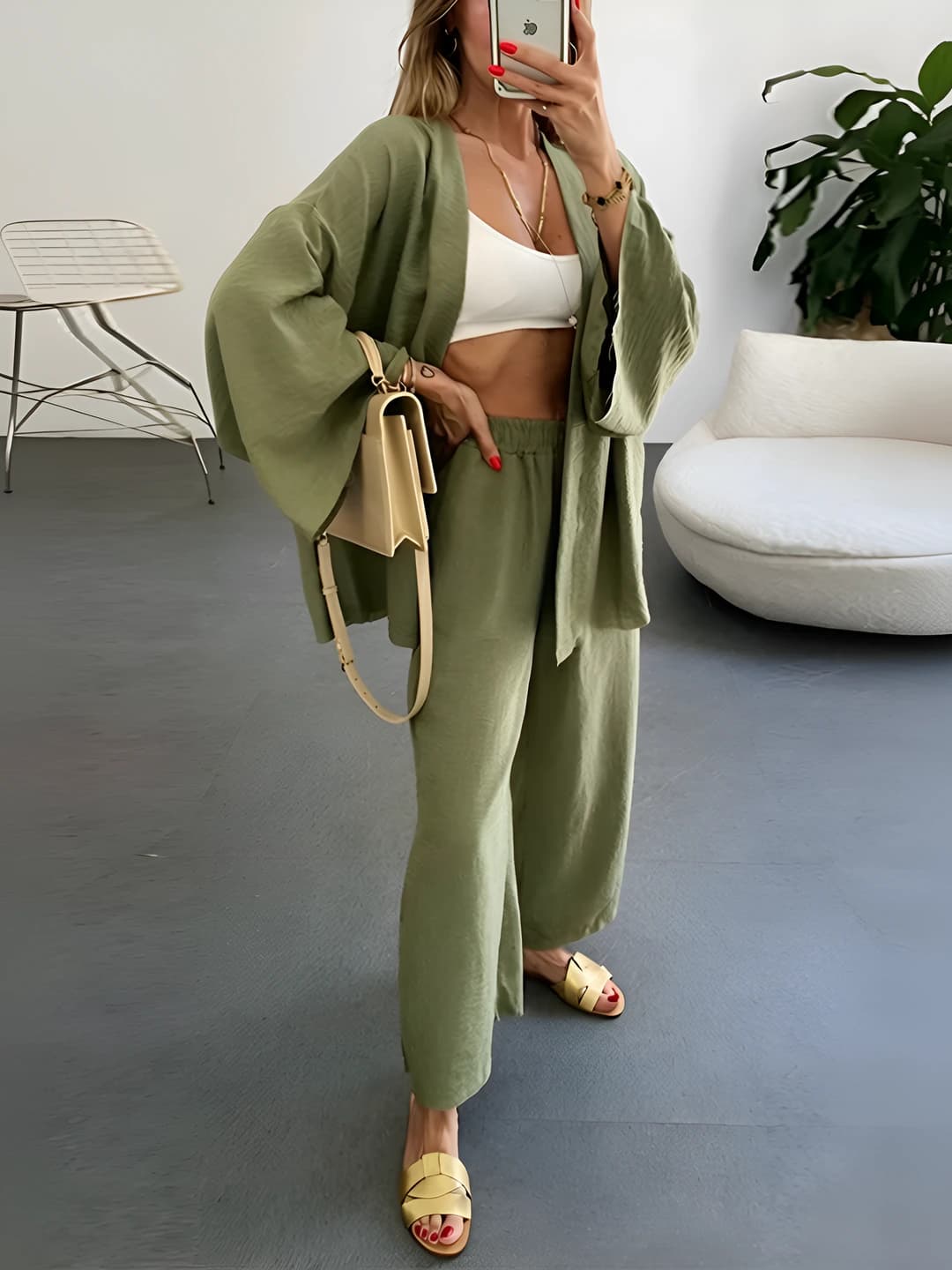 Teal olive green