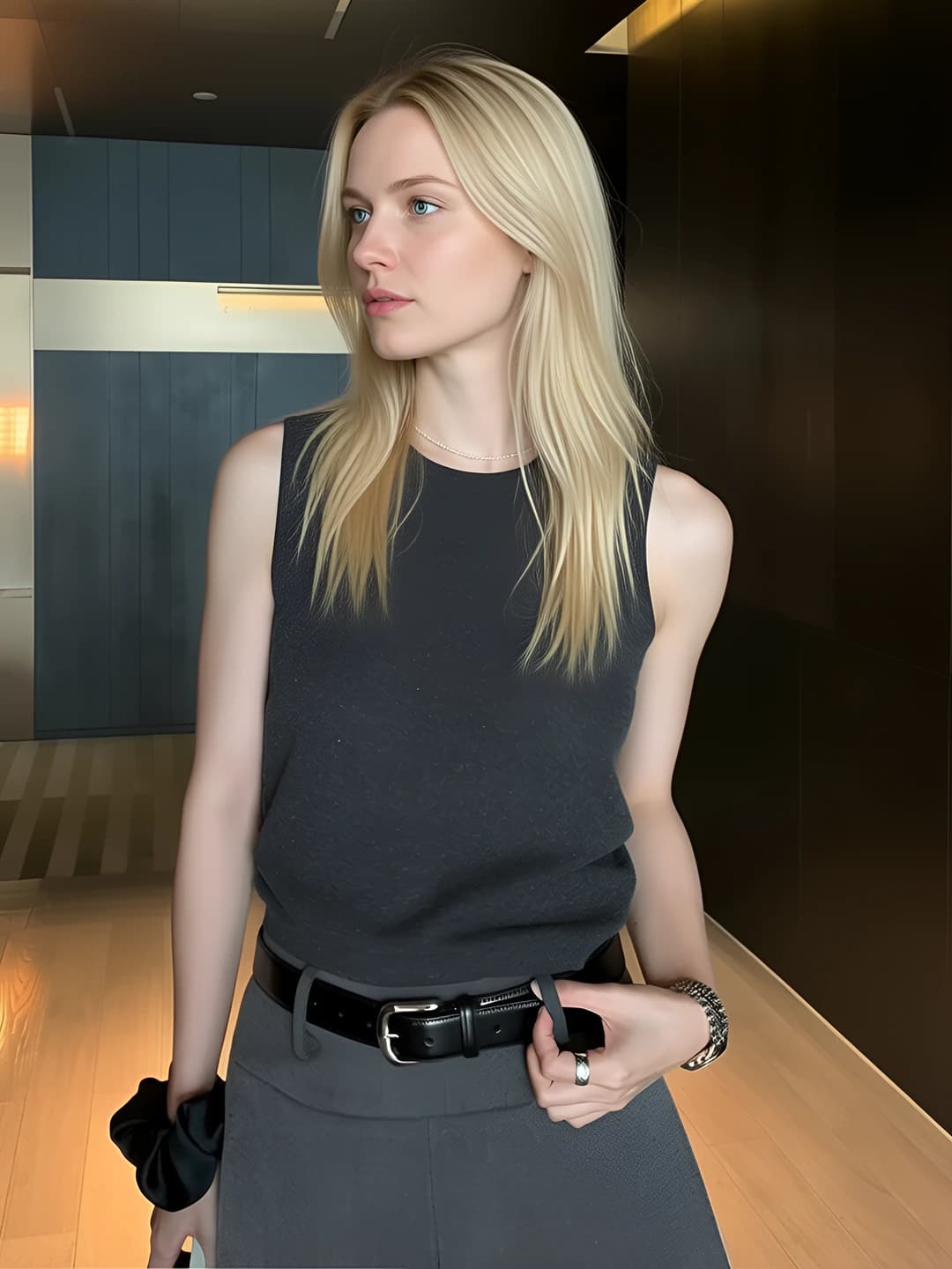Women's 100% Tencel (Lyocell) crew neck, loose fit, short sleeve, casual style tank top