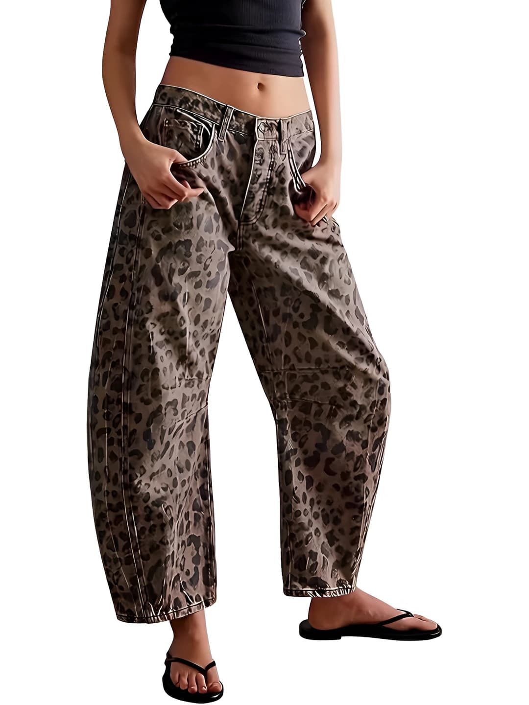 Leopard krep bra