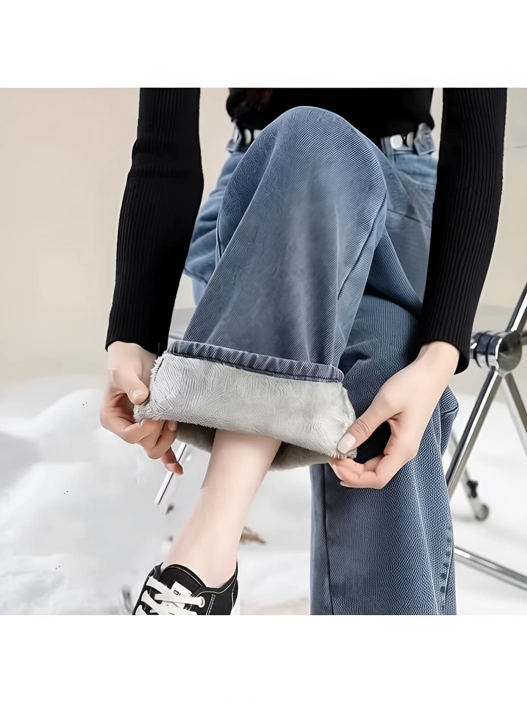 Retro Blue Fleece, Waist Adjustment