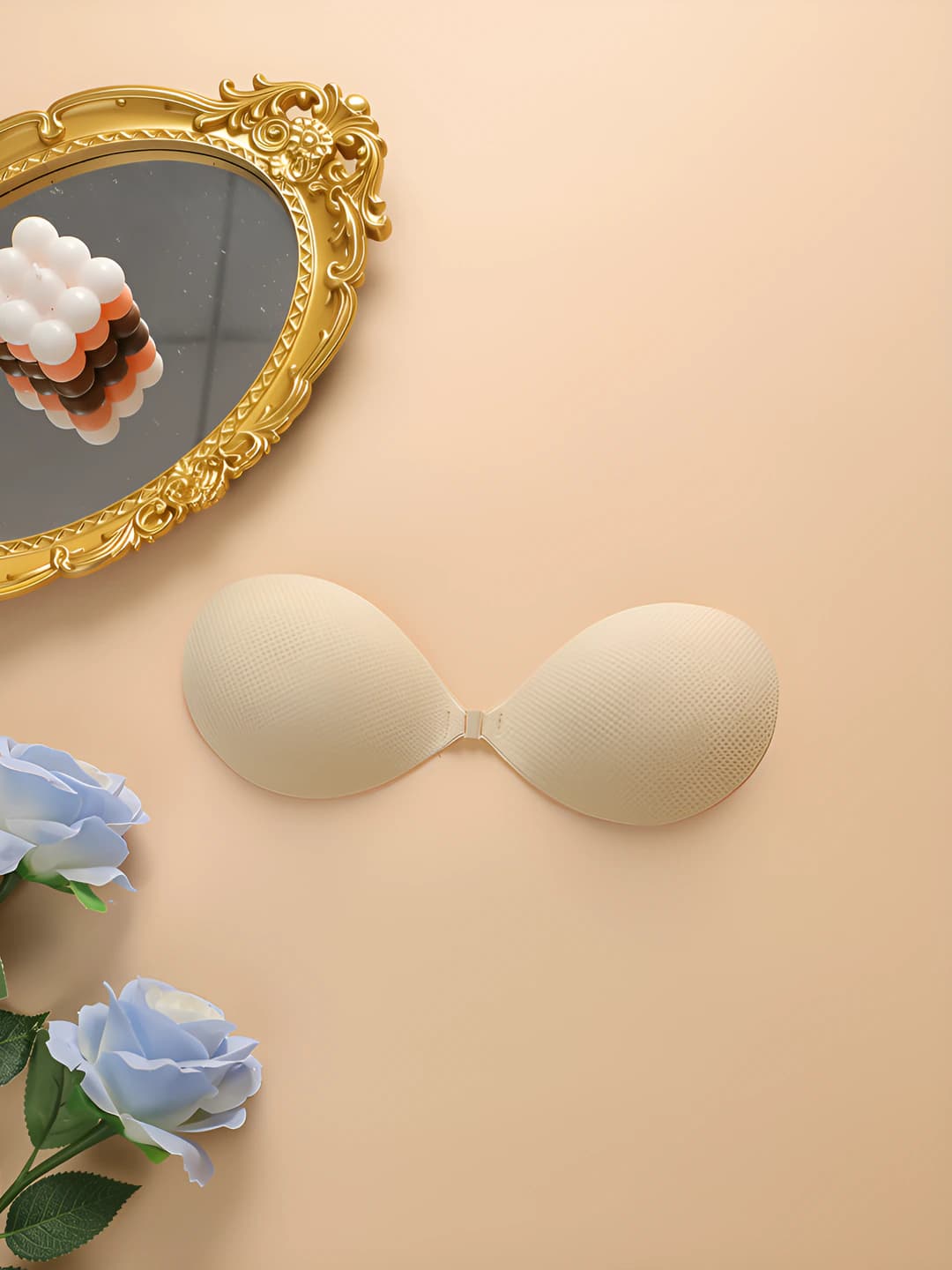 Women's chest tape: thin, seamless, breathable, solid colour, silicone, round shape, push-up, invisible, sexy style