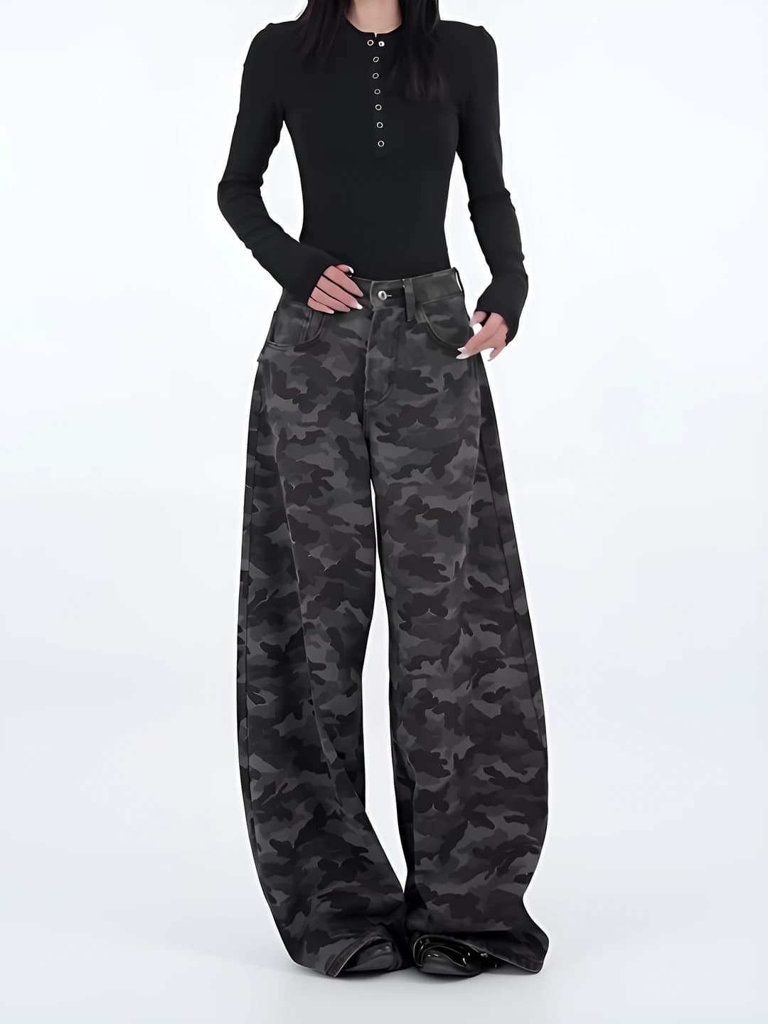Camouflage, zipper