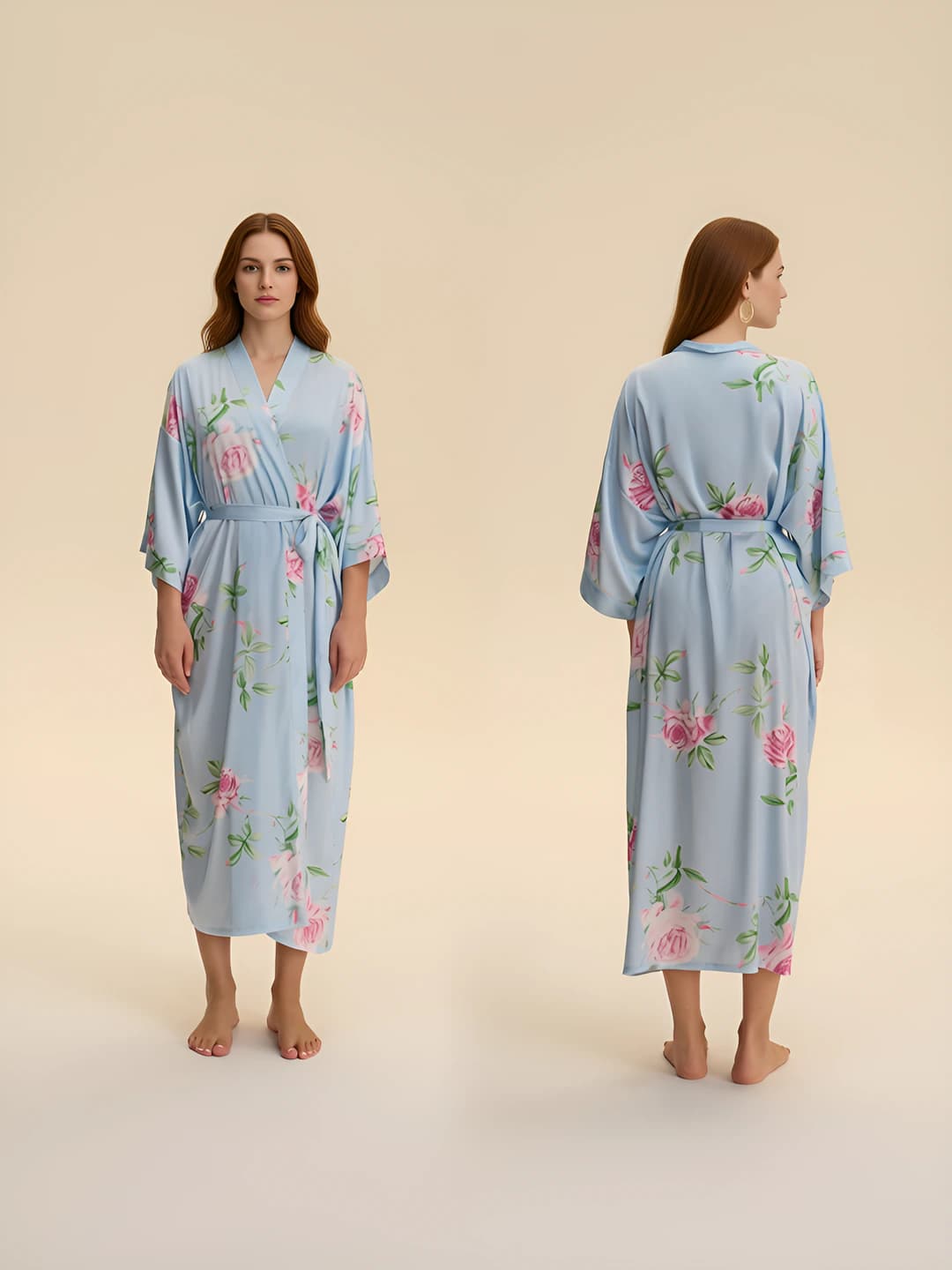 Light blue, floral