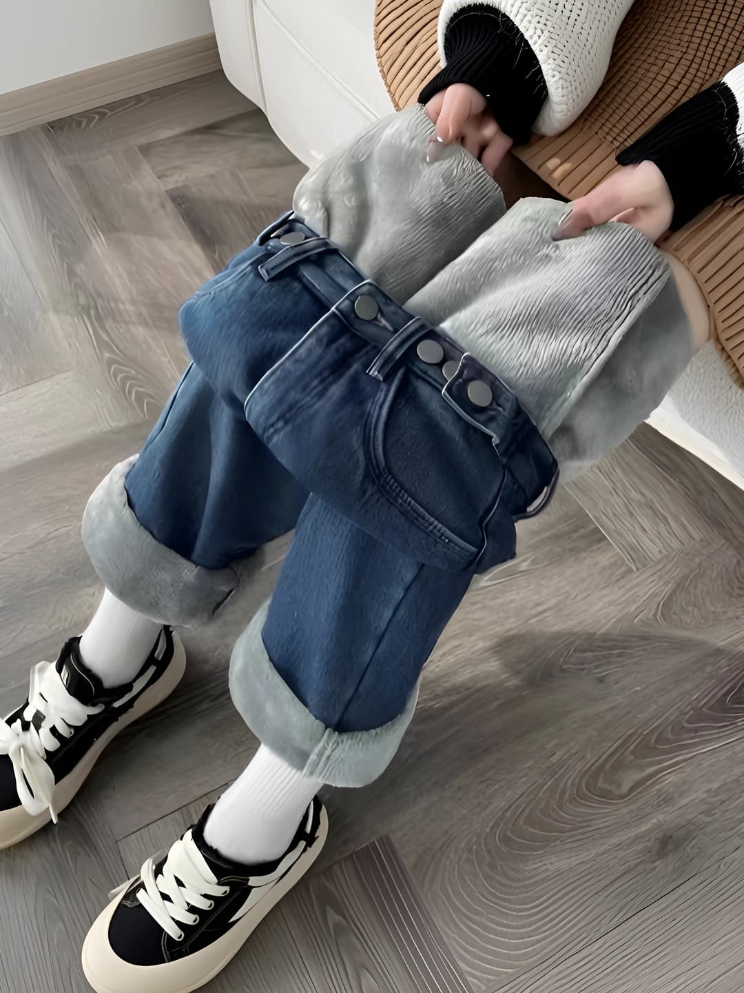 Retro Blue - Fleece Lined