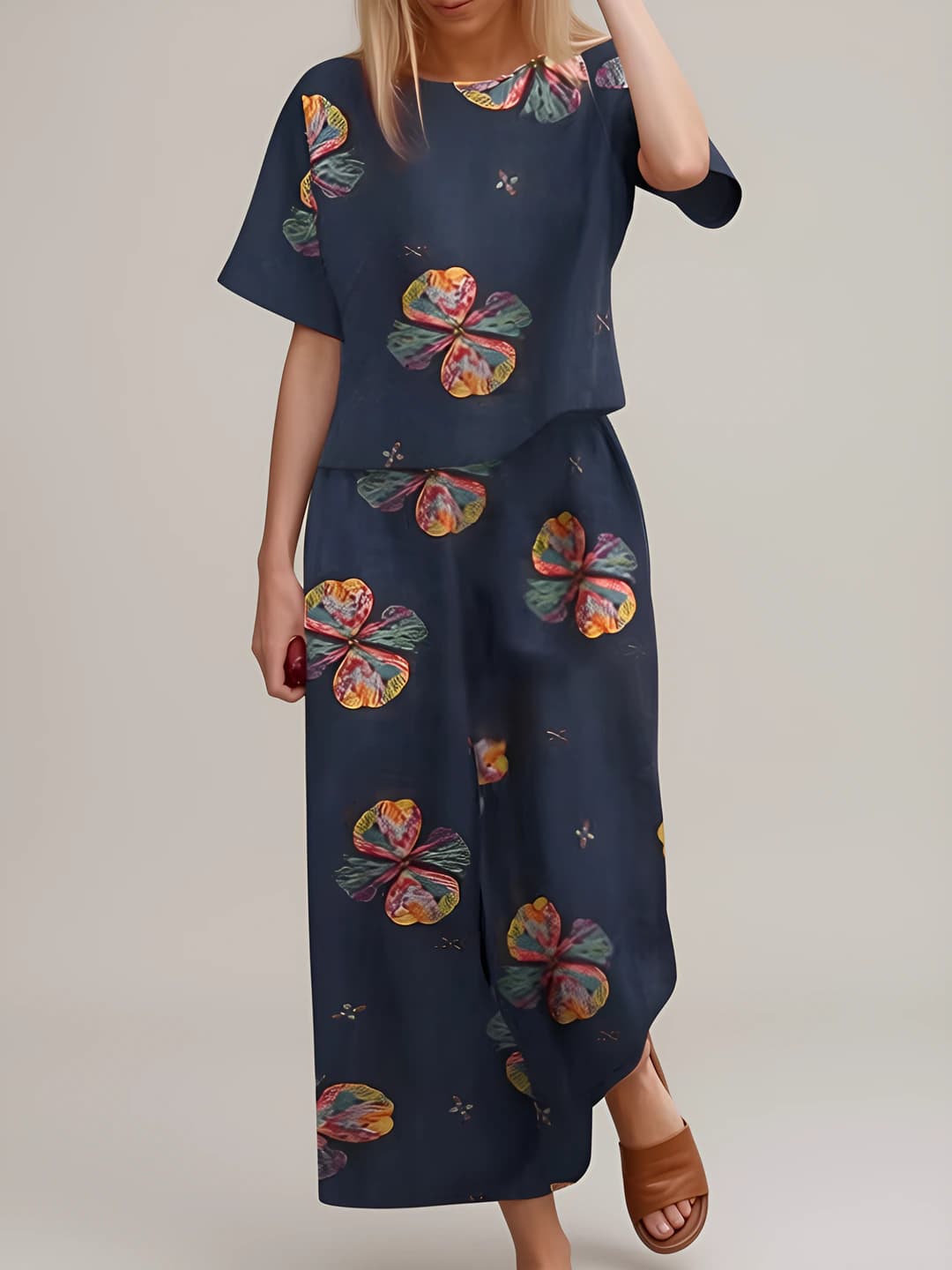 Navy floral