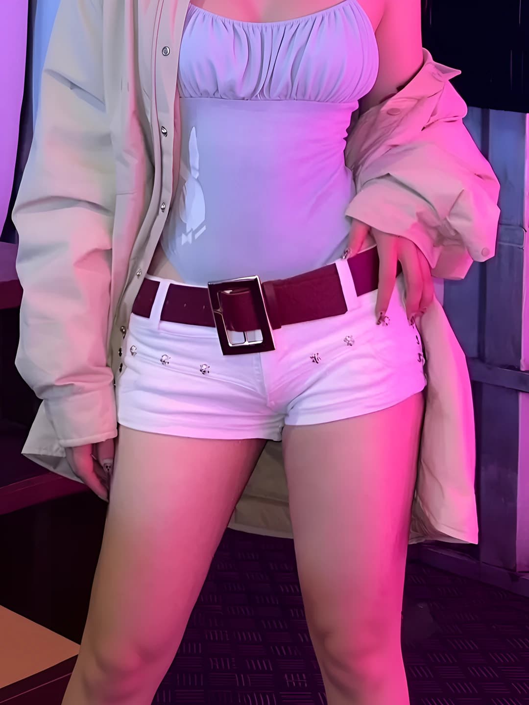 White (without belt)