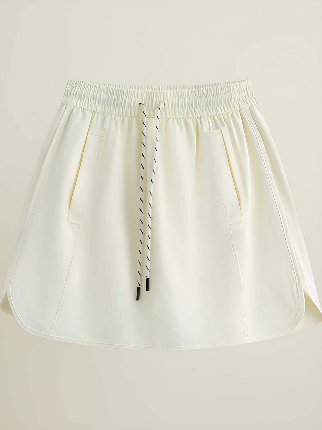 Milk white, with shorts