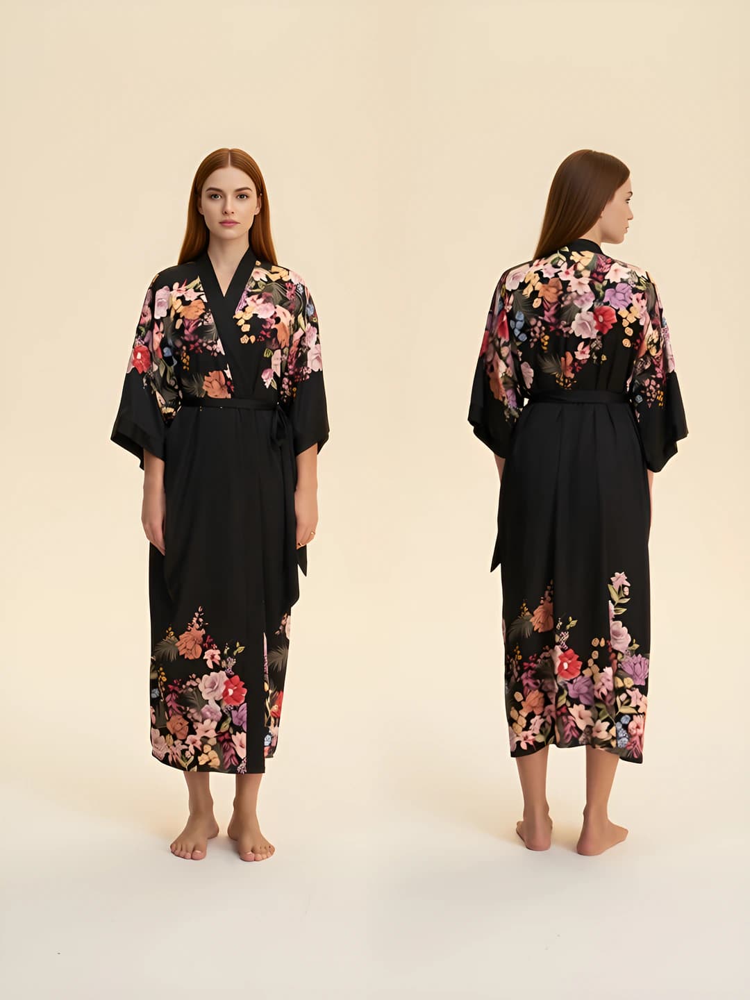 Black, floral