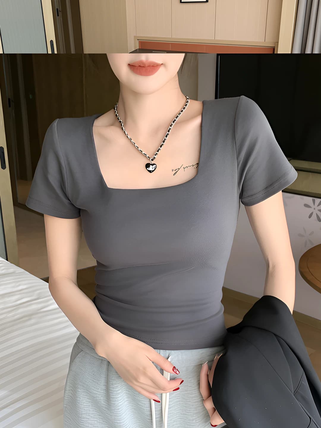 Premium grey, 1 pc, 100% Xinjiang cotton
