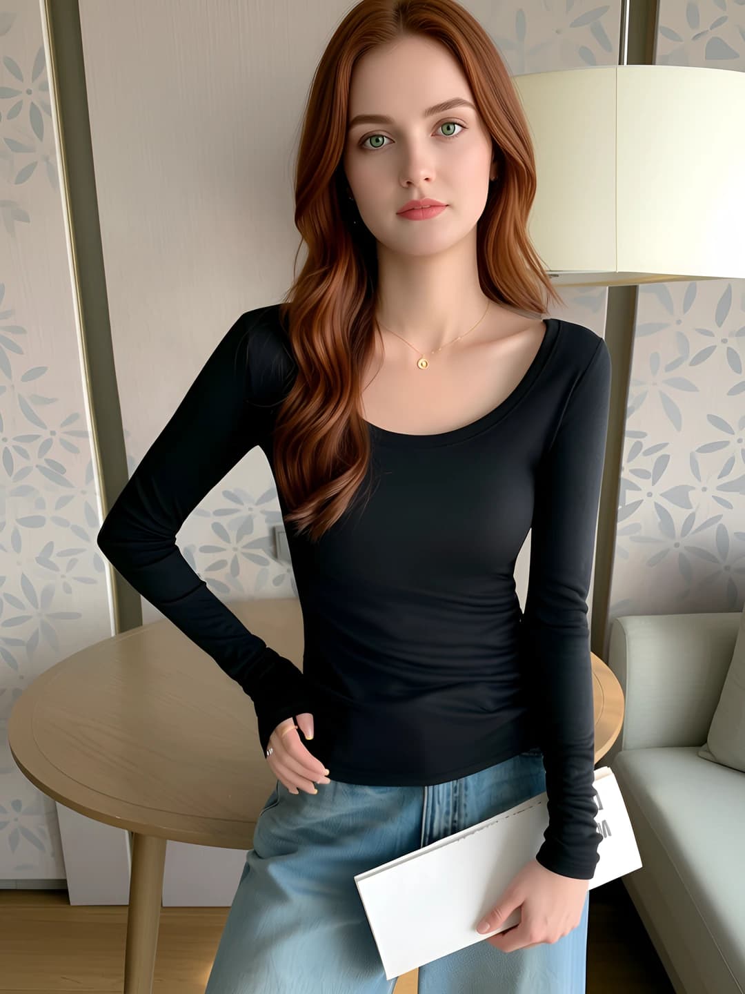U-neck black