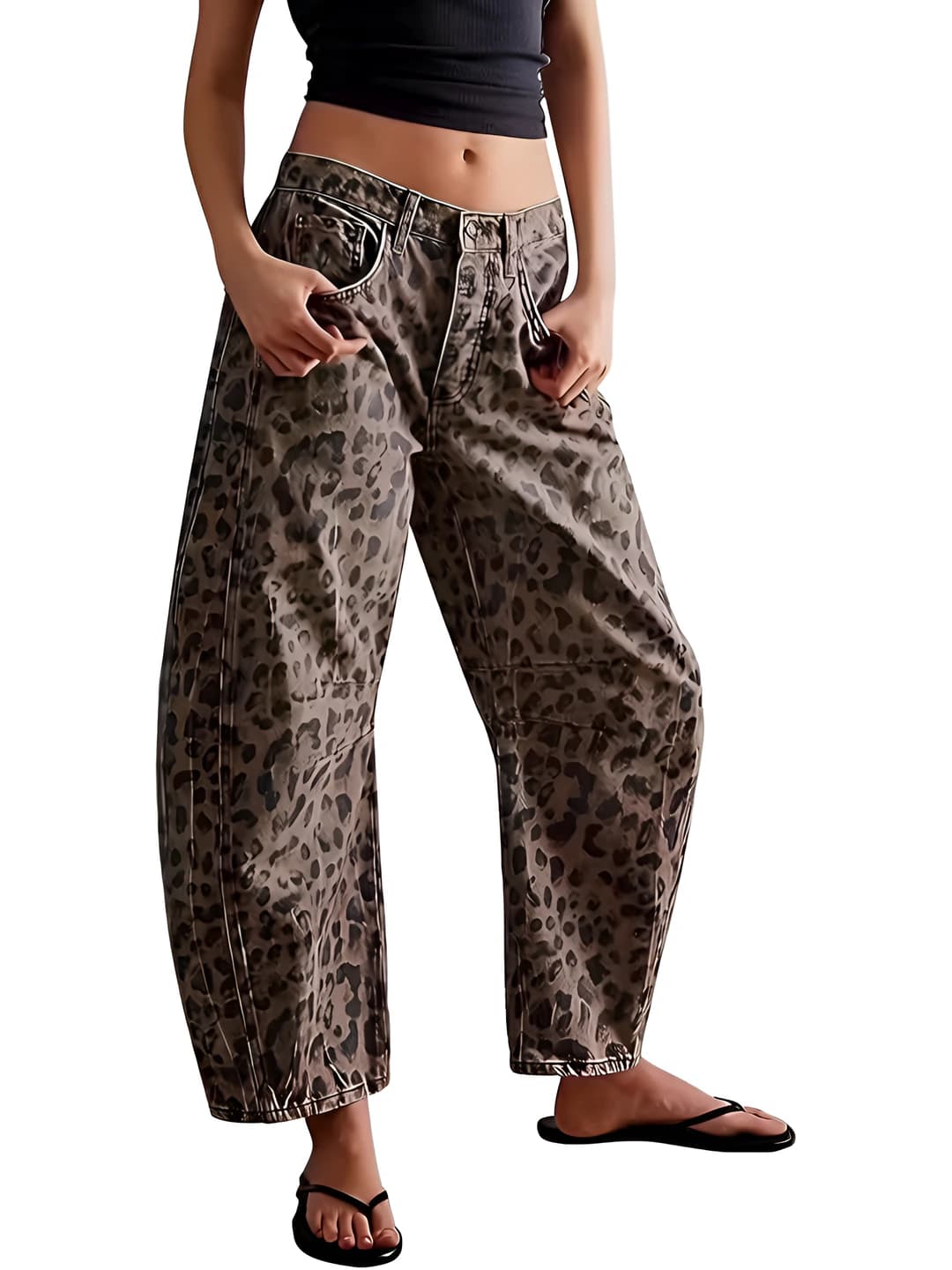 Leopard krep bra