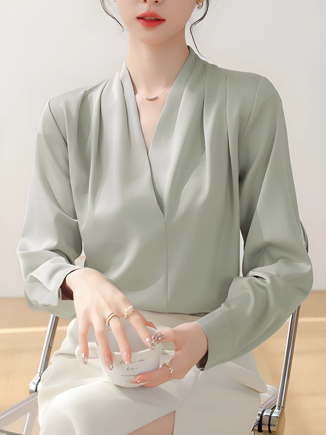 Light Green, Long Sleeve