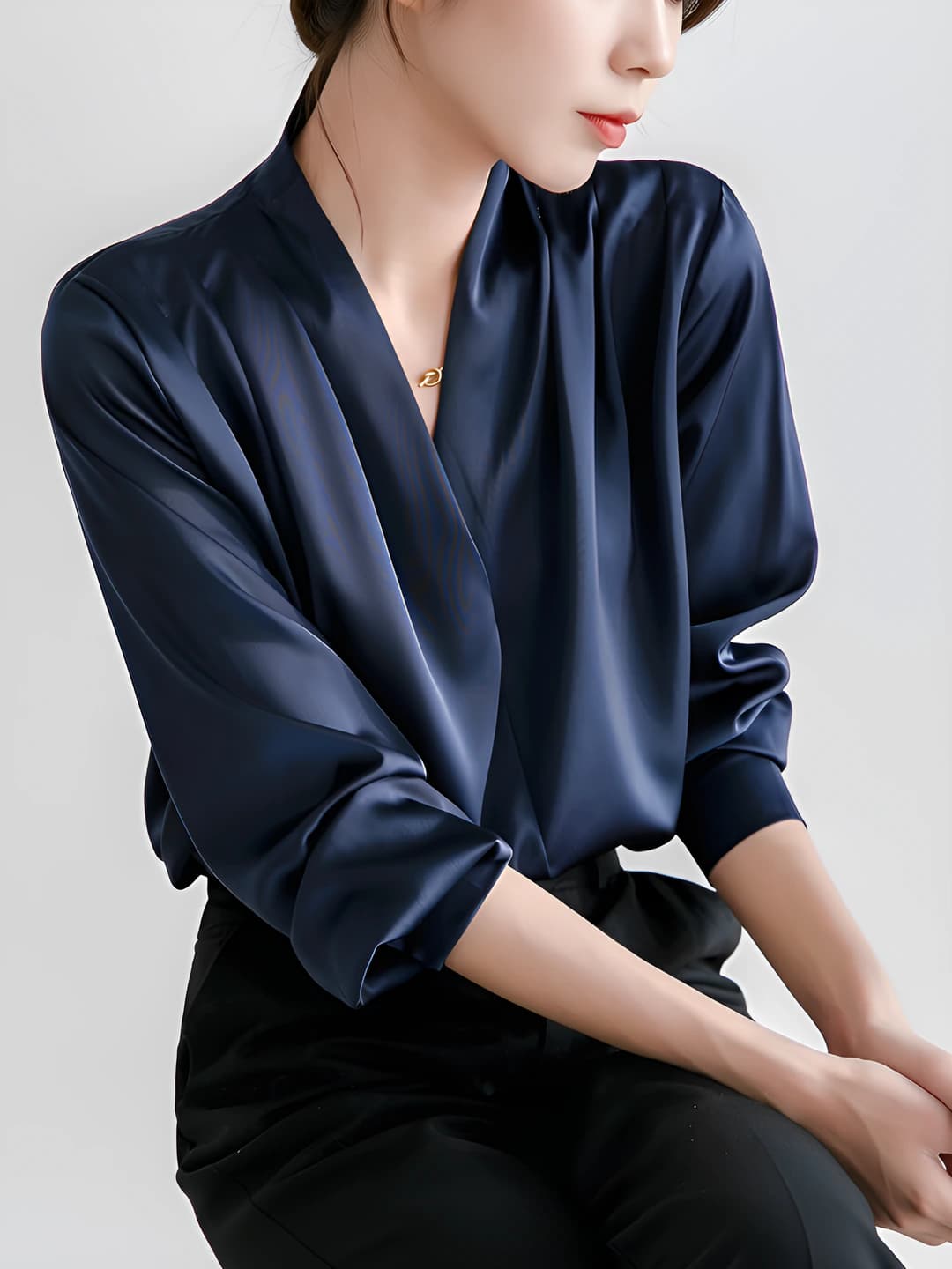 Navy, long sleeve