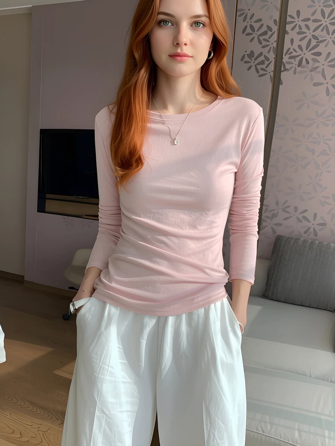 Round neck pink