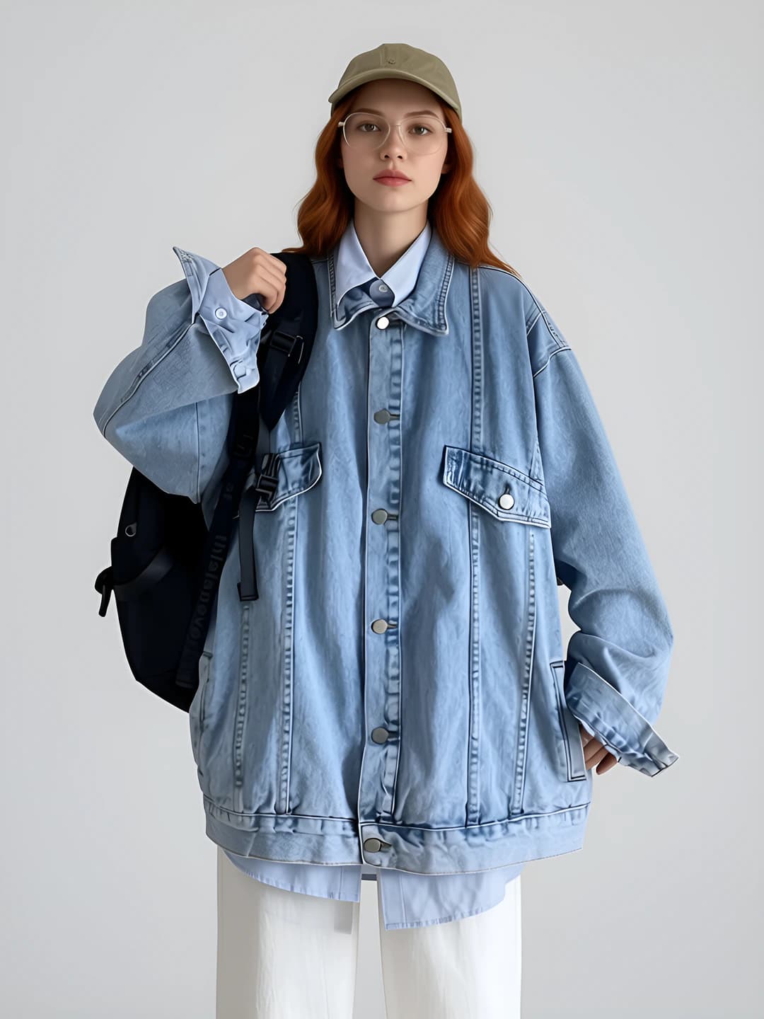 Ayollar uchun denim kurtka, 2026 bahor-kuz, koreys uslubida, bo'sh (oversize) retro, kundalik