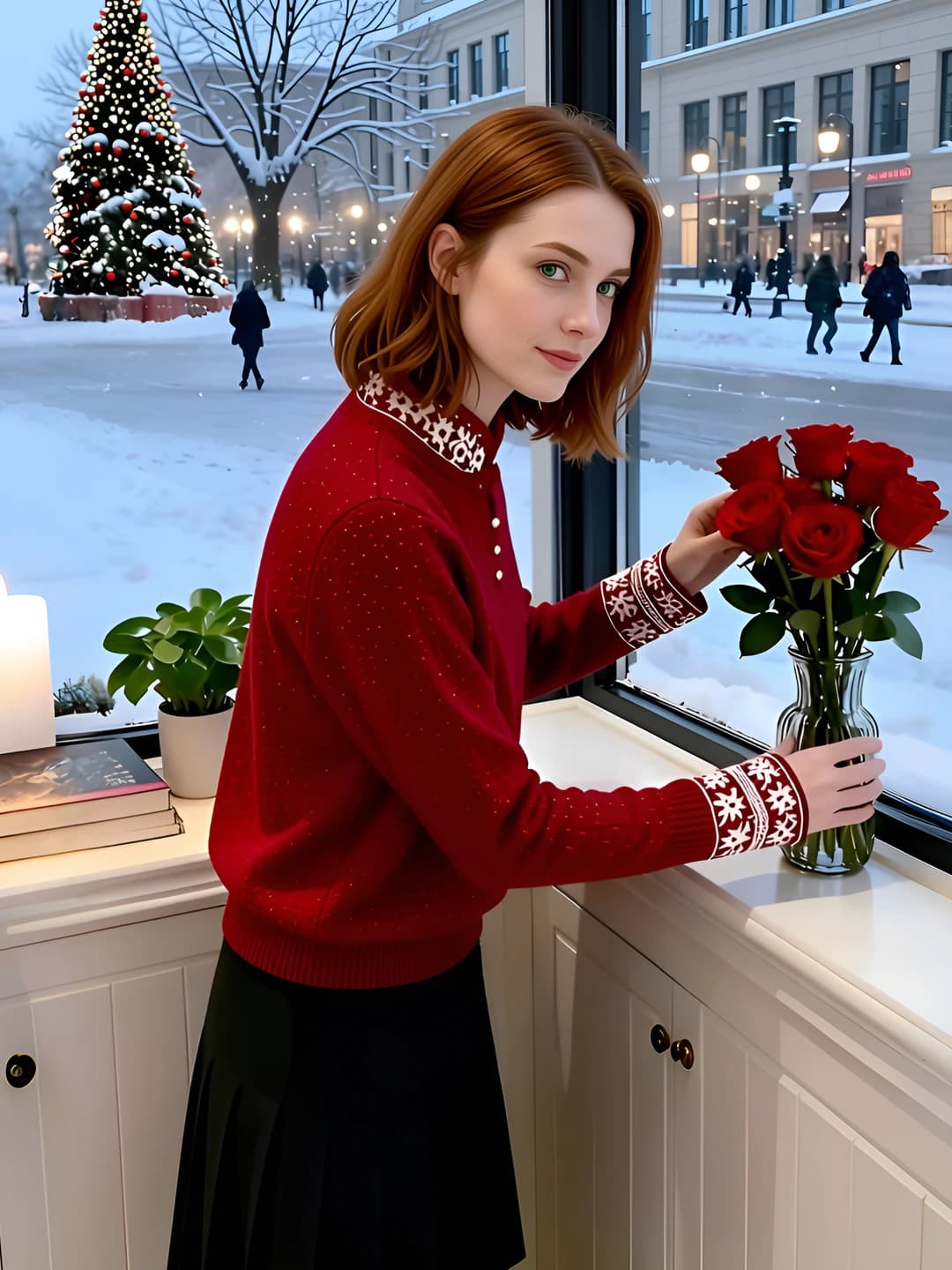Women's 2026 spring-autumn warm embroidered knit top, zip cardigan, long sleeve, stand collar