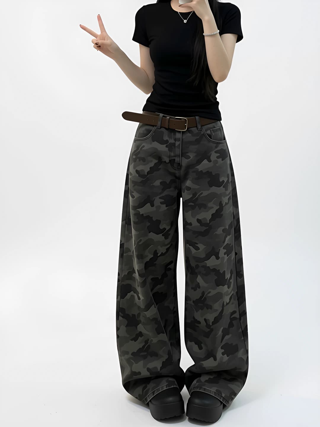 Camouflage, zipper