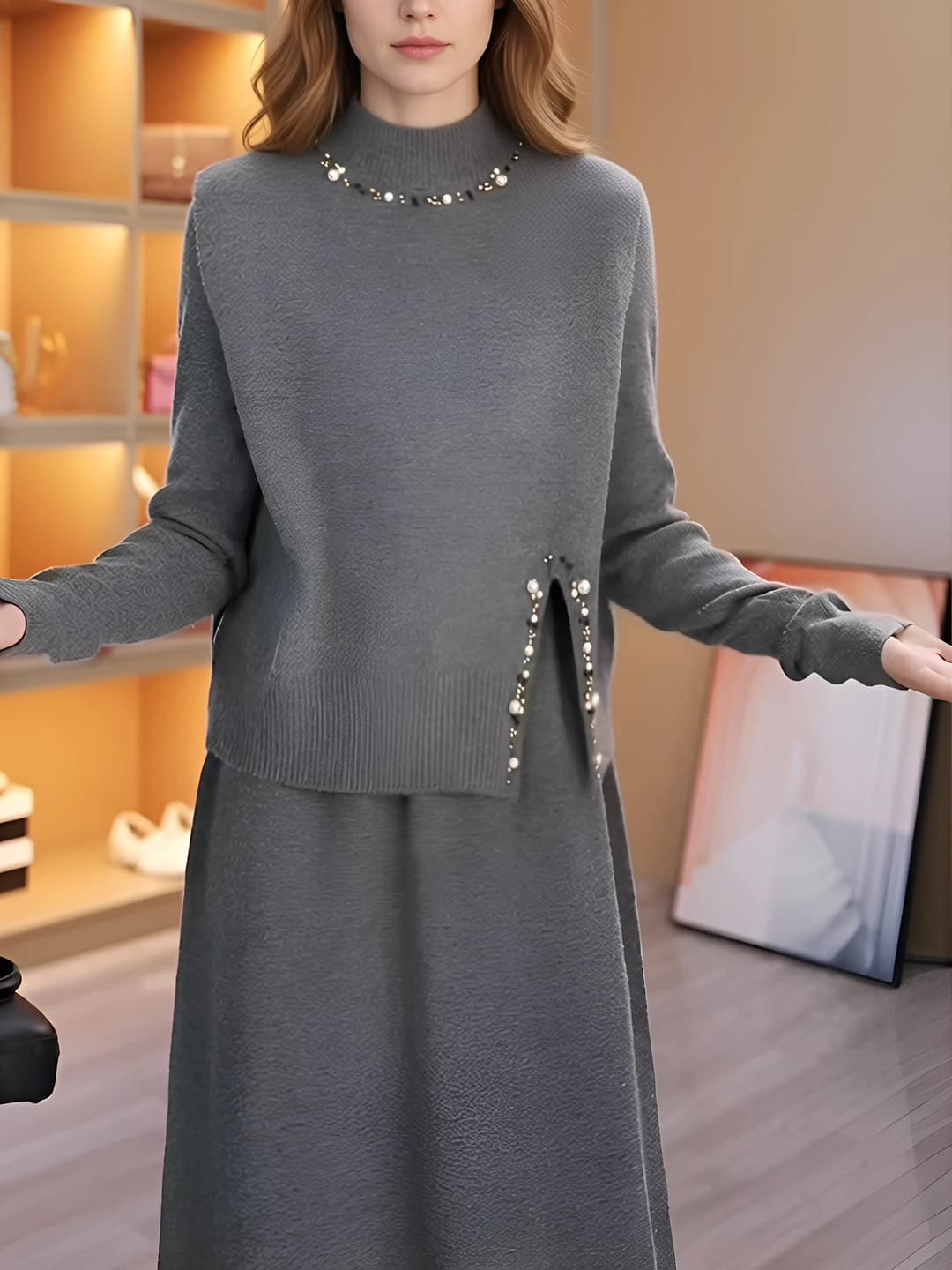 Grey two-piece set