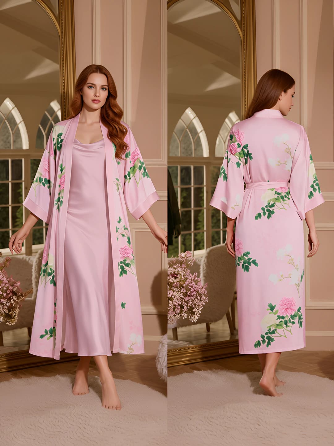 3430 Peach pink branch (set)