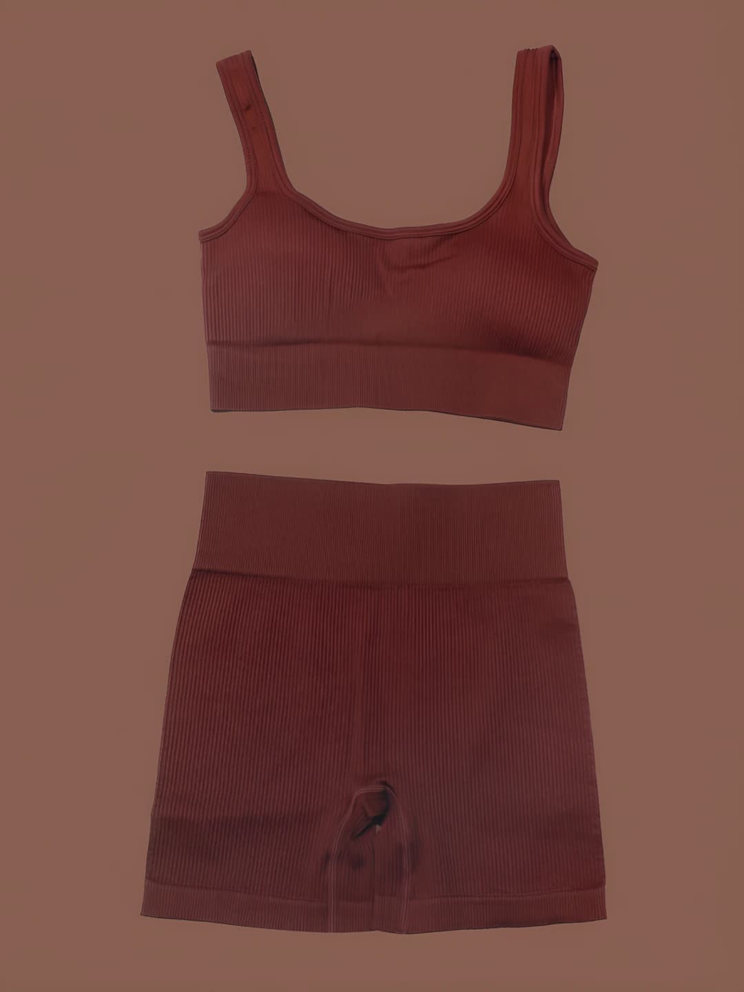 Dark Coffee Bralette Shorts