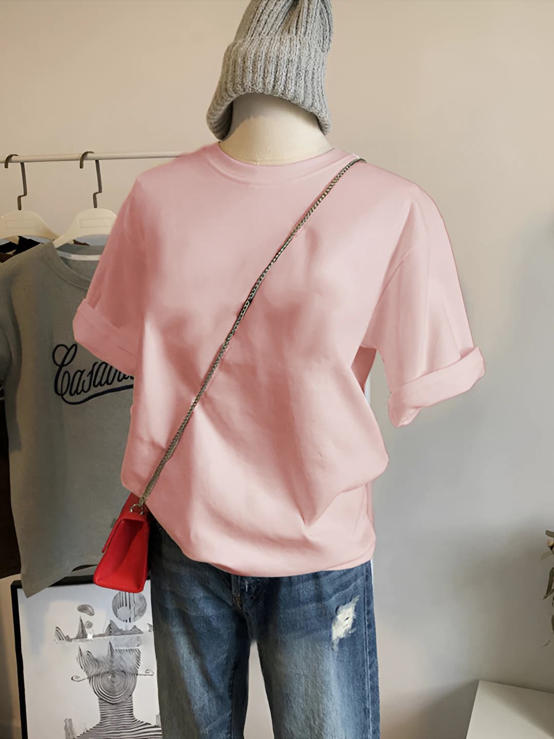 0.5" thin strap, pink, 1 pc