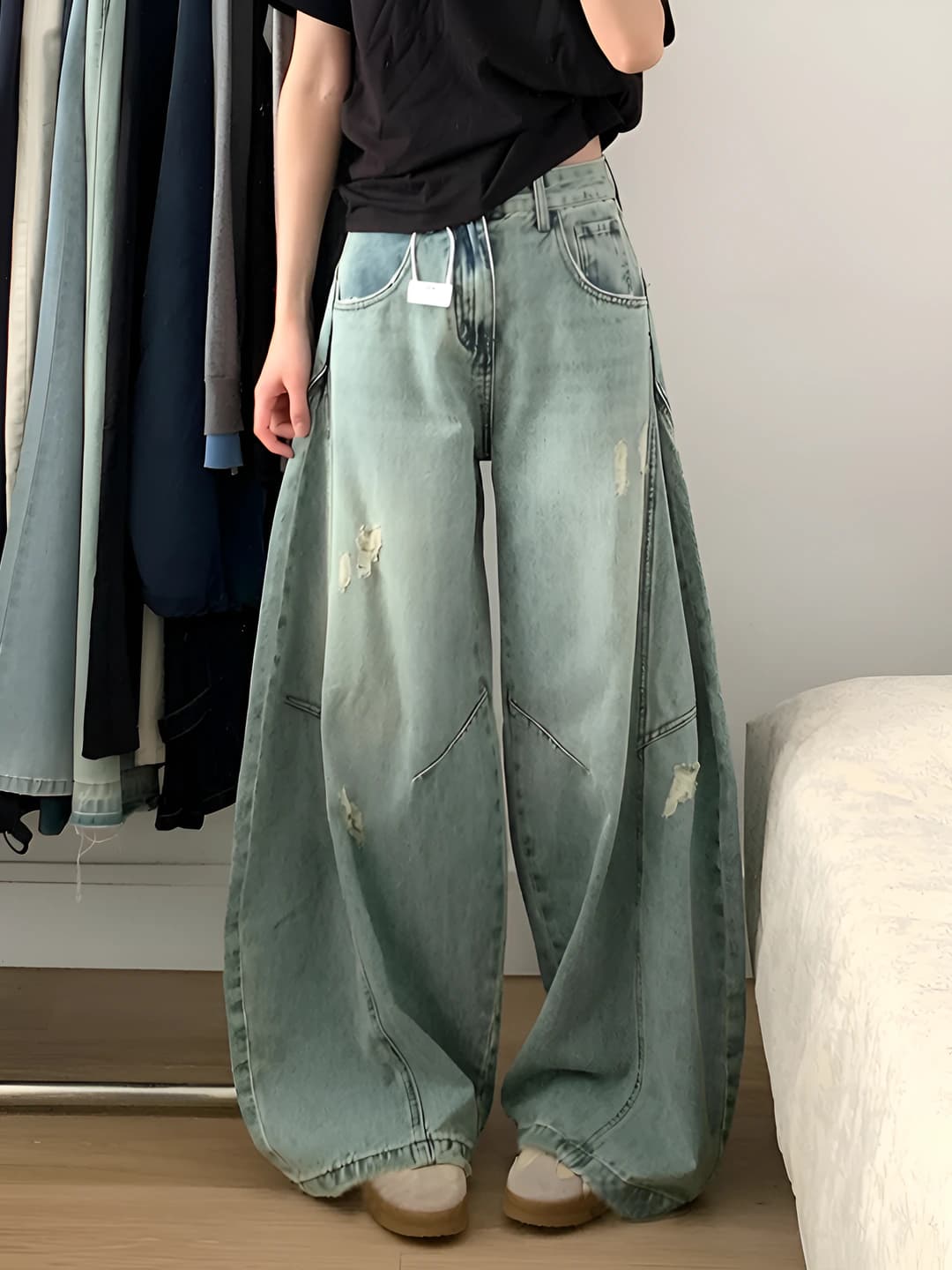 Blue trousers