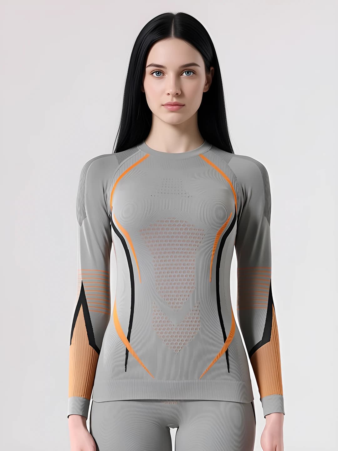 Kulrang, qora, to'q sariq