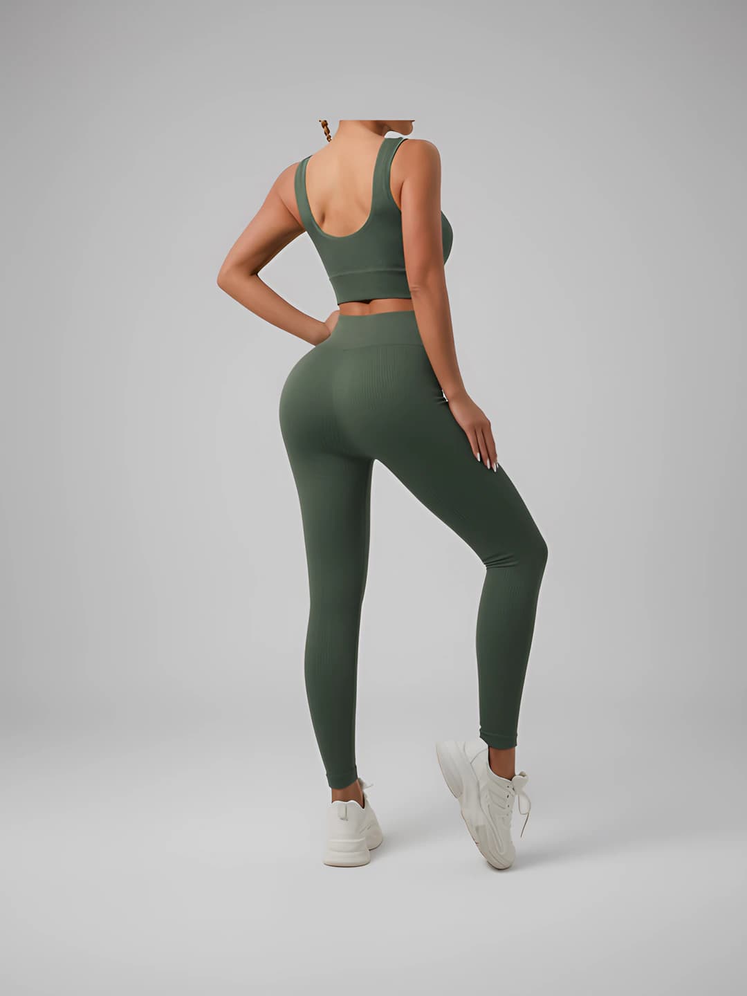 Army green bra pants