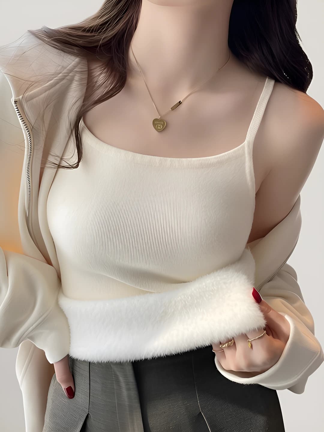 Light Brown Fleece-Lined Model